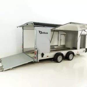 Debon Kofferanhänger Roadster C1000 200x500x200cm 3,5t schwarz | E-Winde |Erhöhungsrampen-Neu