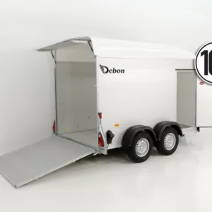 Debon Kofferanhänger C500 164x300cm H:200cm 2,0t|Alu|Polybug|Tür|weiß-Neu