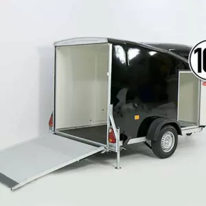 Debon Kofferanhänger Cargo 1300 Vollpoly 150x290cm H:160cm|Tür|schwarz-Neu