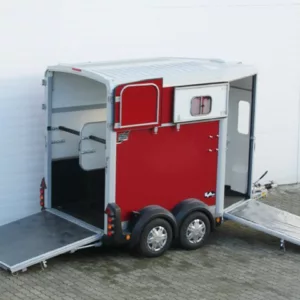 Ifor Williams Pferdeanhänger HB506|Frontausstieg|rot-Neu