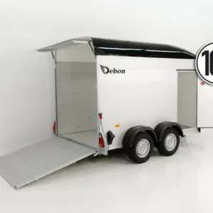 Debon Kofferanhänger C500 164x300cm H:200cm 2,0t|Alu|Polybug|Tür|schwarz-Neu