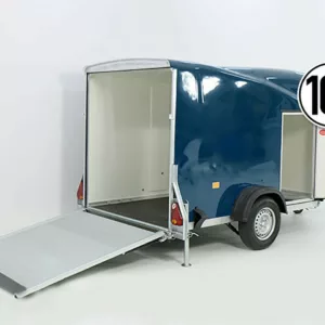 Debon Kofferanhänger Cargo 1300 Vollpoly 150x290cm H:160cm|Tür|blau-Neu