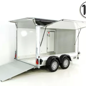 Debon Kofferanhänger C500 Sandwich 164x300cm H:200cm 2,0t|Alu|Polybug|Tür|schwarz-Neu