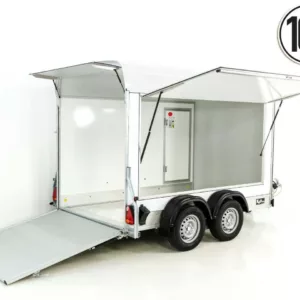 Debon Kofferanhänger C500 Sandwich 164x300cm H:200cm 2,0t|Alu|Polybug|Tür|weiß-Neu