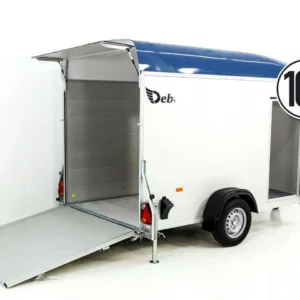 Debon Kofferanhänger C400 164x315cm H:200cm 1,3t|Alu, Polybug|Tür|blau-Neu