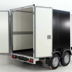 Vezeko Kofferanhänger 152x355cm Höhe:193cm 2,7t|Tür|schwarz-Neu