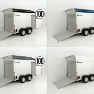 Debon Kofferanhänger C500 164x300cm H:200cm 2,6t|Alu|Polybug|Tür-Neu