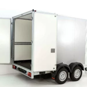 Vezeko Kofferanhänger 204x405cm Höhe:205cm 2,7t | Tür | silber-Neu